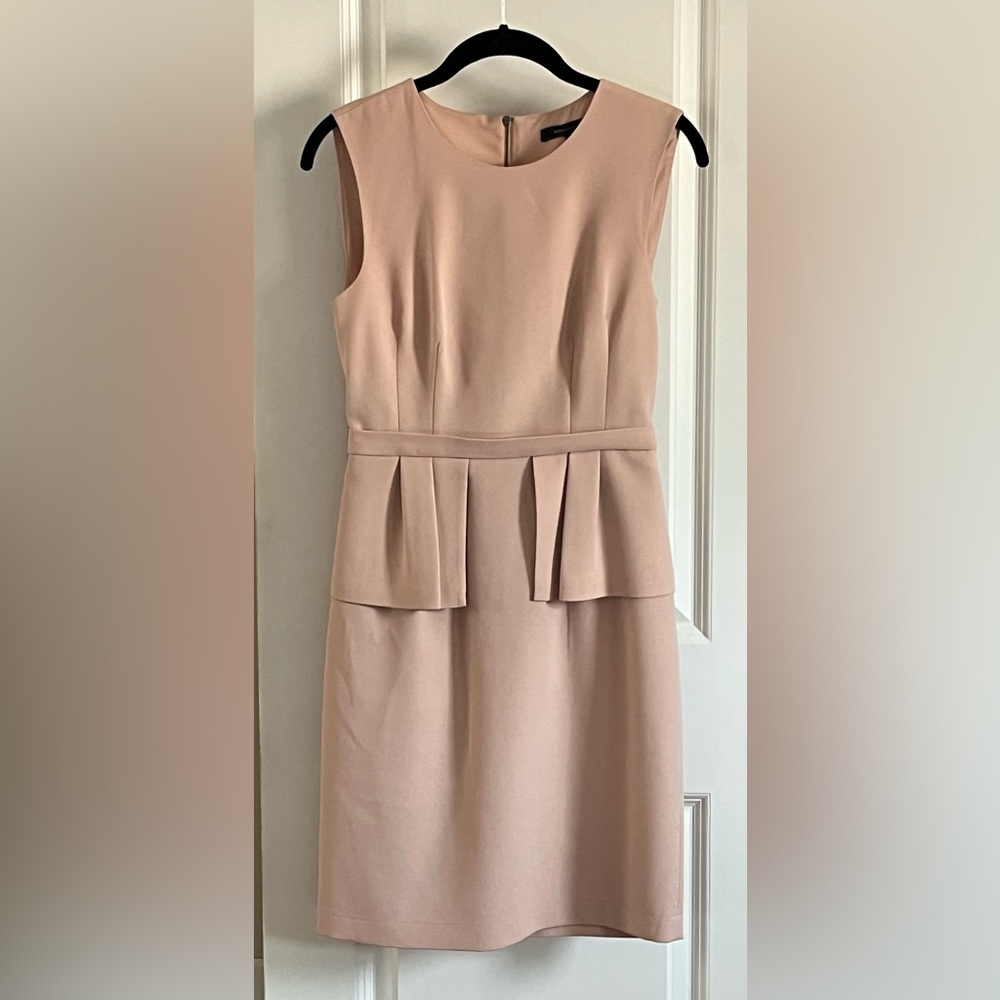 BCBG work dress, size 2, light pink, mid length